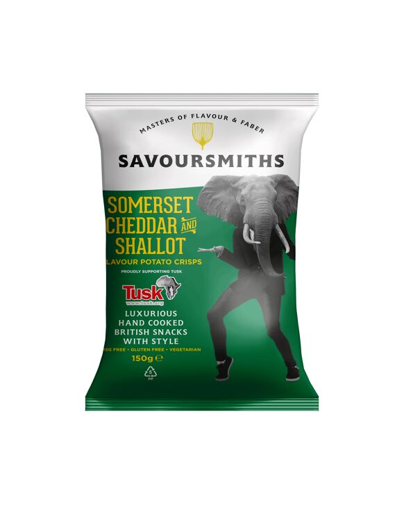 Savoursmiths Cheddar and Shallot Flavour Crisps 150g