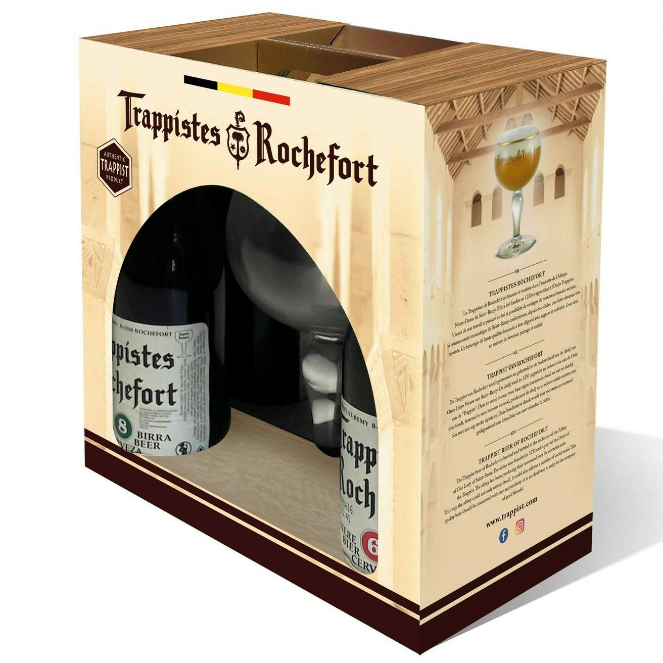 Trappiste Rochefort Gift Pack 4 x 33cl & Glass