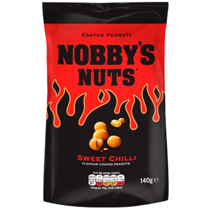 Nobby Nuts Sweet Chilli Coated Peanuts 140g